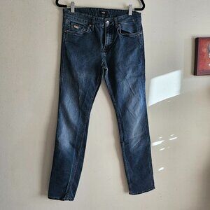 Hugo Boss Jeans Delaware Slim Fit Cotton Blend, 32/32, Dark Blue